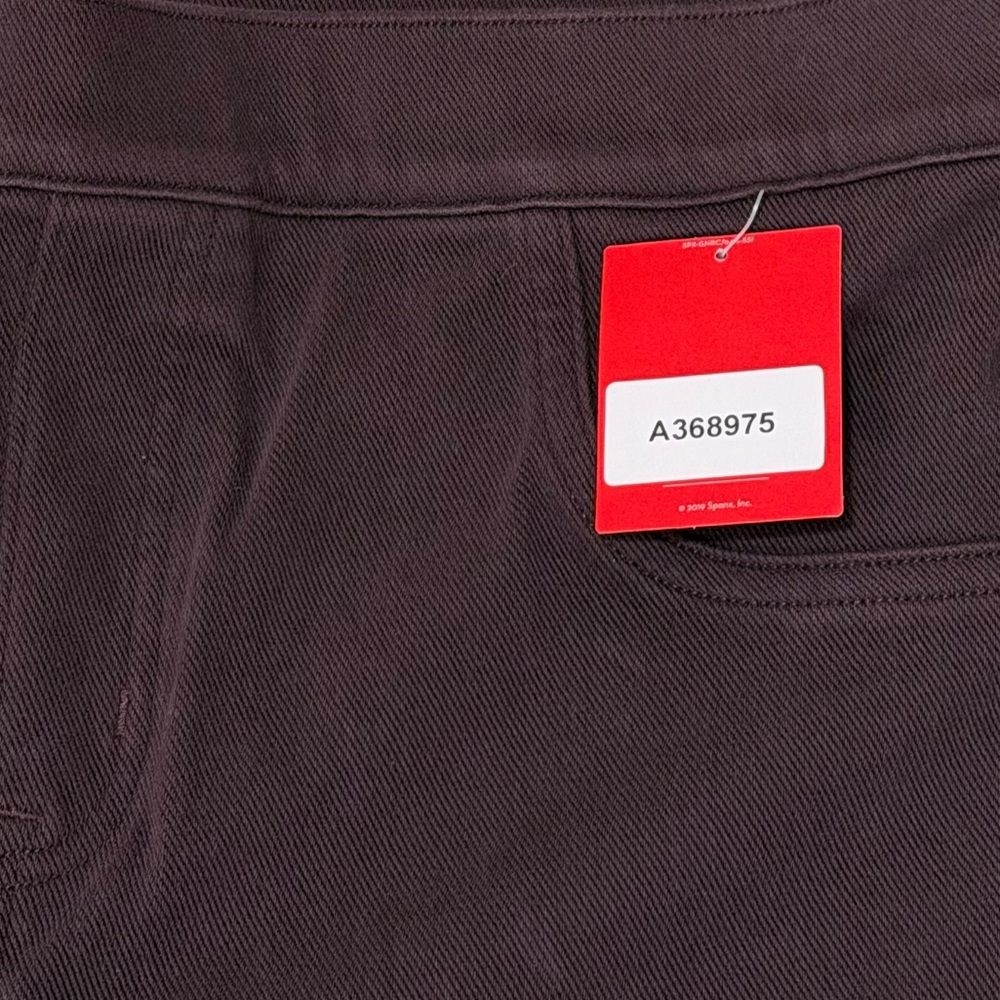 Spanx Jean-ish Burgundy Ankle Length Leggings Stretch Tummy Control Size XL NWT - Picture 8 of 12